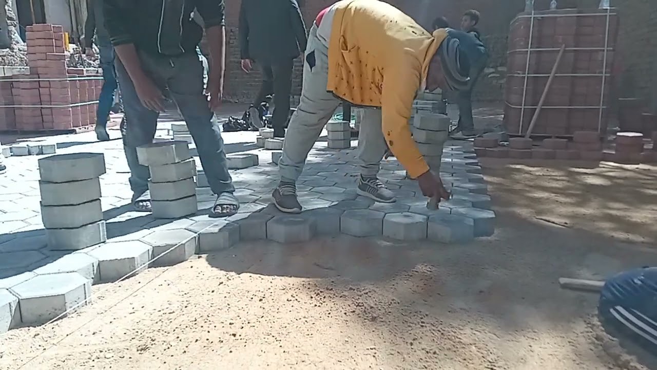 تركيب بلاط الانترلوك