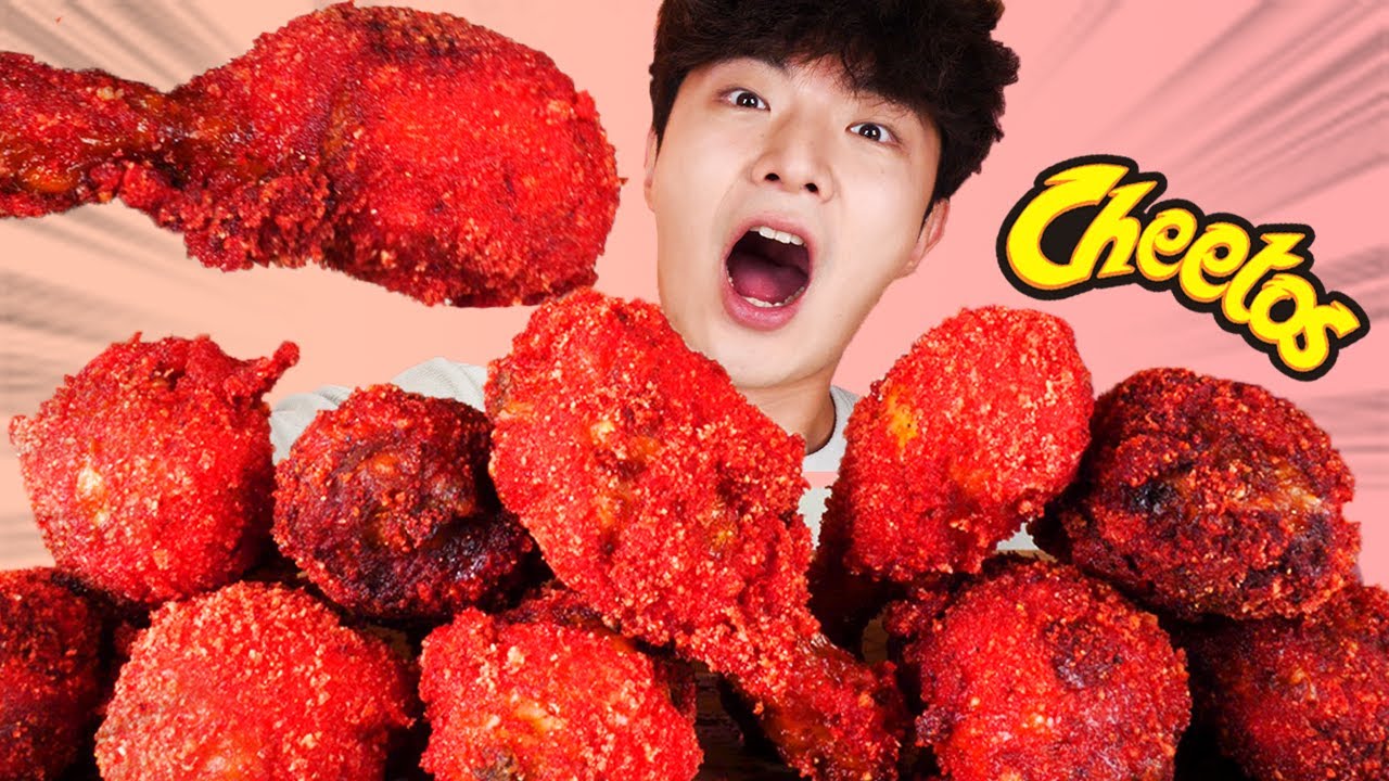 RUS SUB)Потряса Горячая С Еда Mukbang🍗Hot Cheetos Chicken Korean ASMR 후니 Hoony Eatingsound