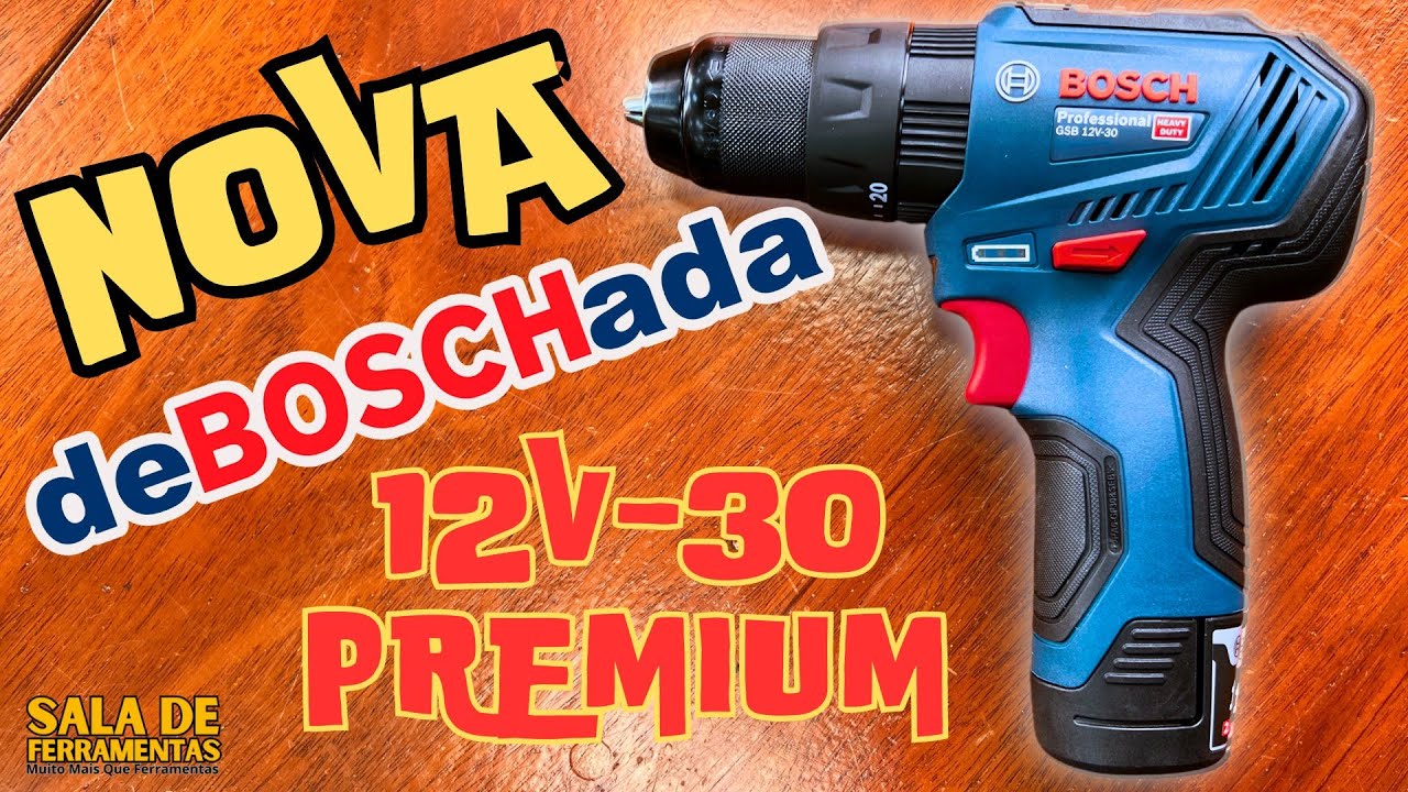 Lançamento Nova PARAFUSADEIRA GSB 12V-30 PREMIUM, 12-VOLTS UNICA NO BRASIL COM MANDRIL METÁLICO *