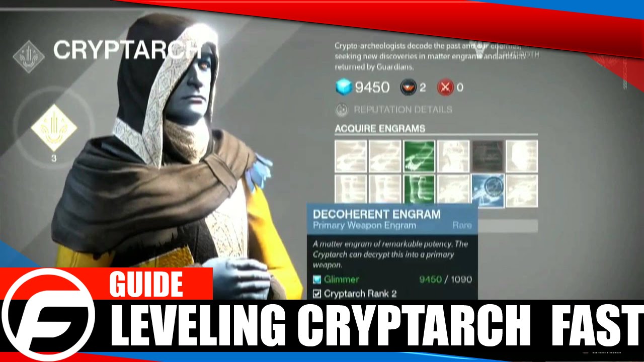 Destiny Leveling Up Cryptarch Rank Faster Guide