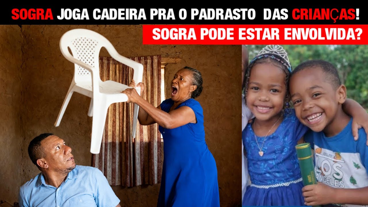 SOGRA JOGA CADEIRA NA CABEÇA DO PADRASTOS DAS CRIANÇAS DESAPARECIDAS EM BACABAL N MOMENTO DE RAIVA