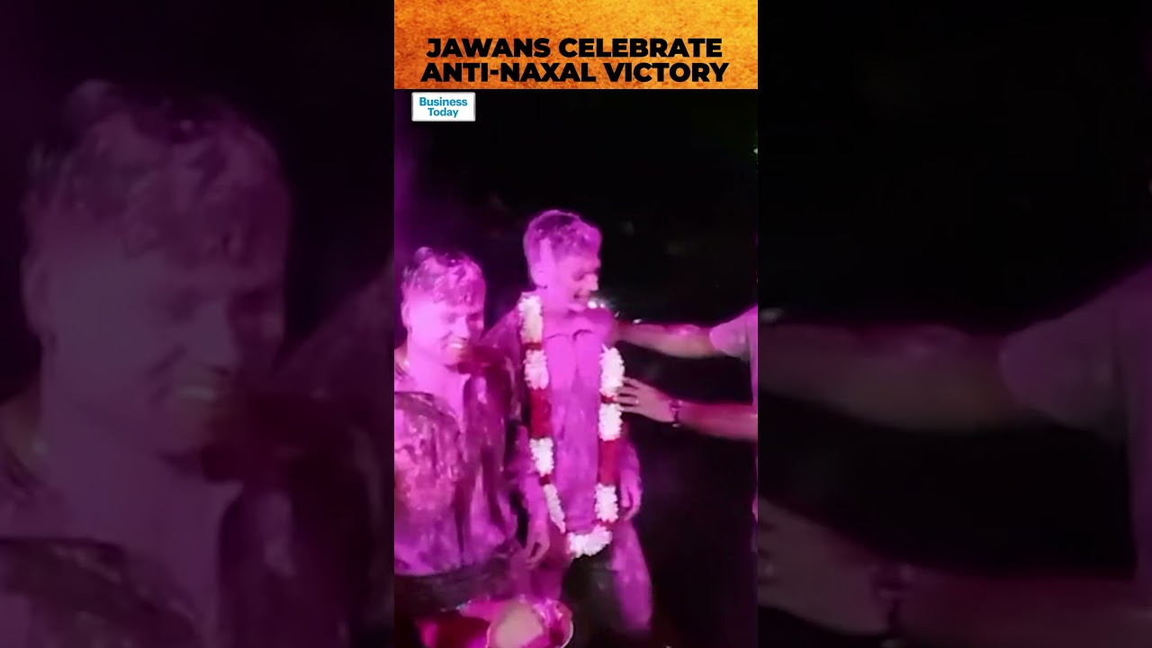 District Reserve Guard Jawans Dance & Celebrate Success Of Operation Which Neutralised 27 Naxals