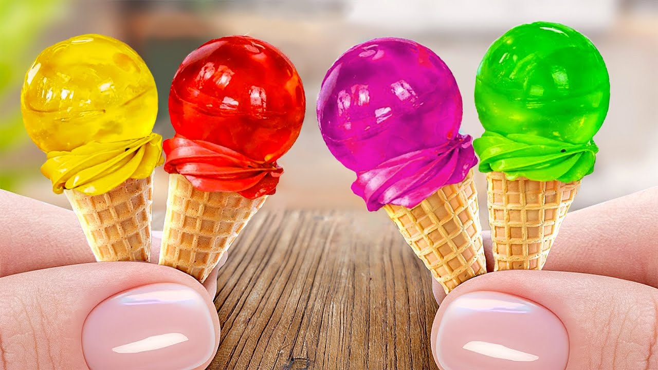 Amazing Rainbow Ice Cream 🍦🌈 How To Make Mini Rainbow Ice Cream Decorating Ideas ✨ Tiny Cake Master