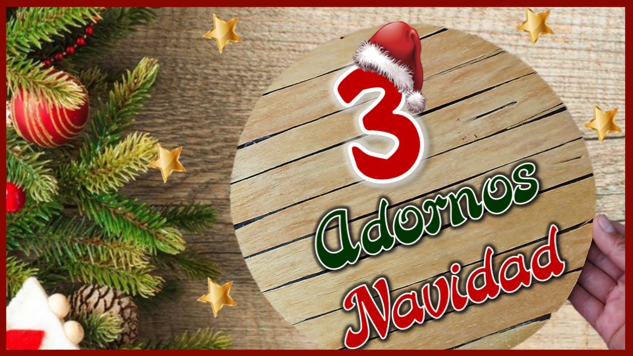 3 LINDOS ADORNOS NAVIDEÑOS PARA LA PUERTA - Christmas crafts for the door - MANUALIDADES DE NAVIDAD