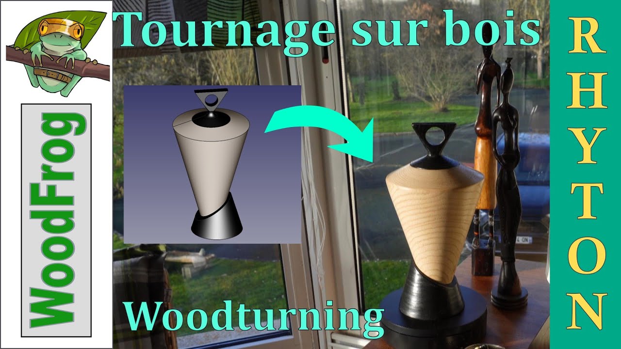 Rhyton conique - Tournage sur bois