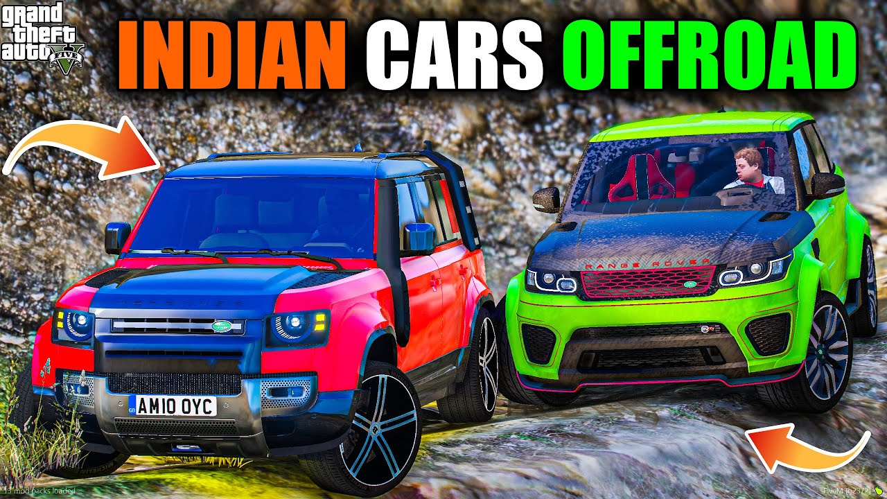 GTA5 : TOP INDIAN CARS OFFROADING WITH DEFENDER AND RANGER ROVER WITH JIMMY AND MICHAEL OMG!