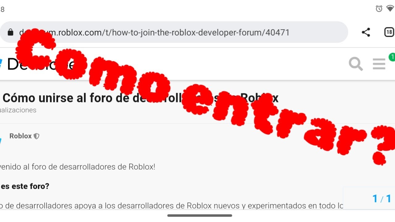 Como entrar al Devforum?