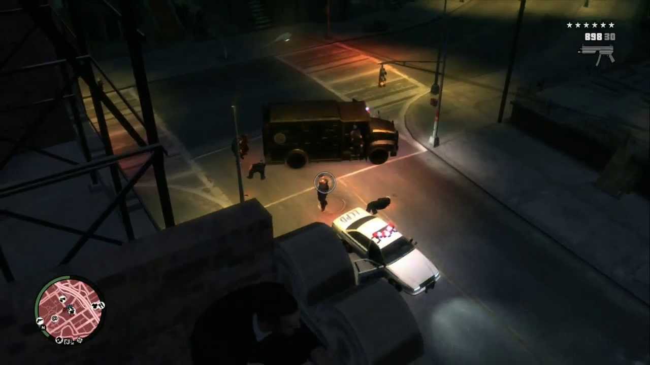 Grand Theft Auto 4 - 30 Minute 6 Star Shootout!
