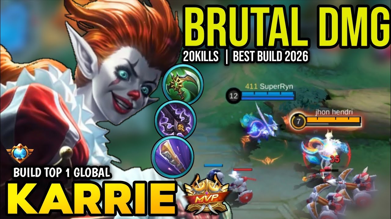 20KILL! KARRIE BEST BUILD 2026 | BUILD TOP 1 GLOBAL KARRI GAMEPLAY | MOBILE LEGENDS✓