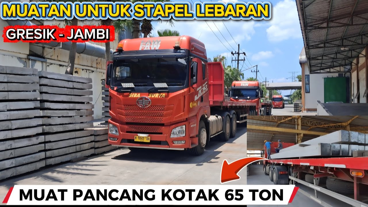 TRIP TERAKHIR STAPEL LEBARAN, PANCANG 65 TON GRESIK - JAMBI 🔥