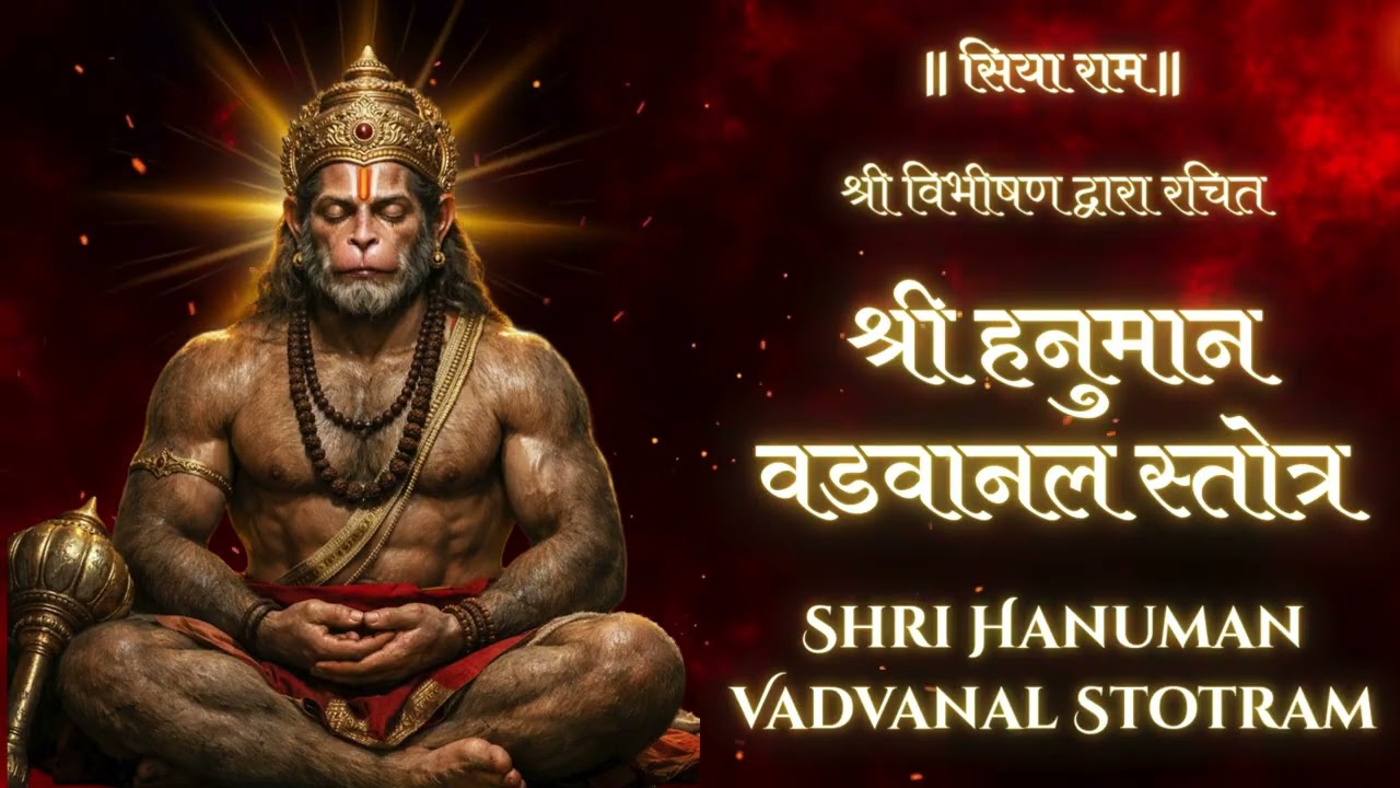 🙏 श्री हनुमान वडवानल स्तोत्र - संकट नाशक शक्तिशाली हनुमान मंत्र🙏#हनुमानवडवानलस्तोत्र #जयश्रीराम