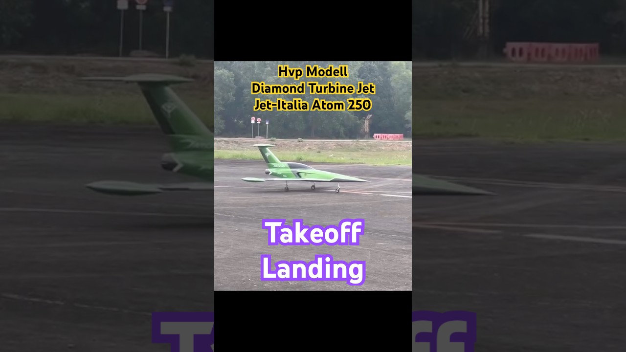 Takeoff & Landing - Hvp Modell big Diamond Turbine Jet #rcturbine #hobbyking #turbinejet #rcjet
