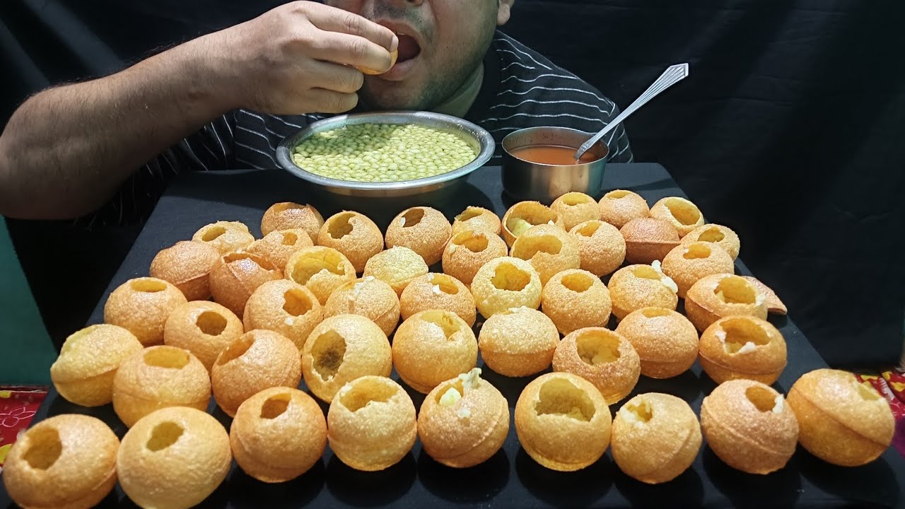 Mukbang!! Eating 50 Golgappe in 3 minutes?? | Spicy water 🔥🔥