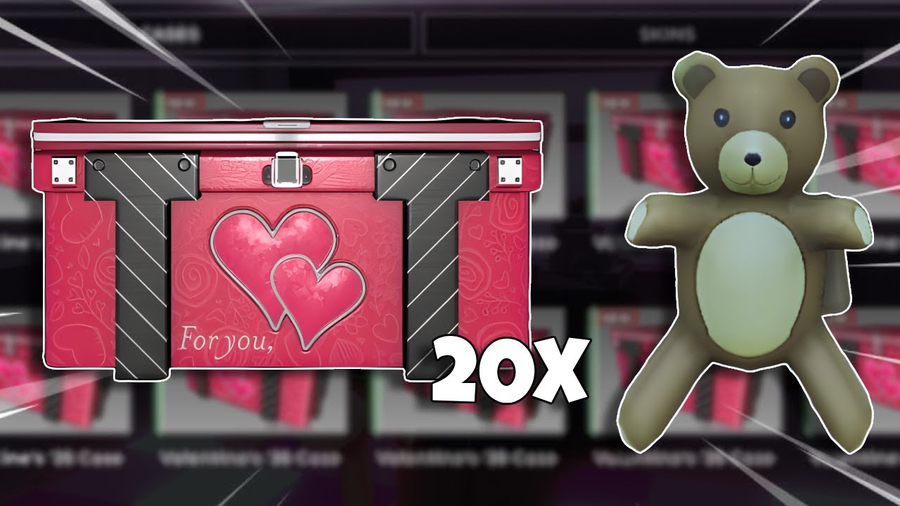 I Opened 20X Valentine's Gun Skins Cases! I WON BIG!!! | Roblox Criminality