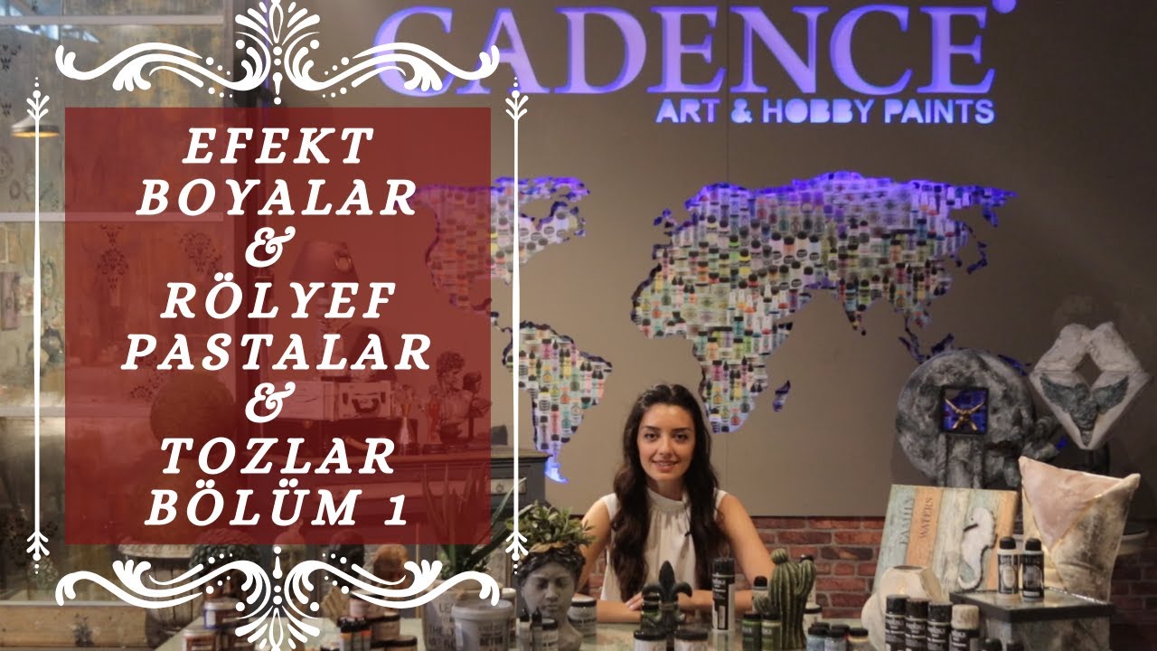 Cadence Efekt Boyalar 1 - Vintage Legend, Rusty Patina, Taş, Beton, Mermer Efektleri ve Kadife Tozu