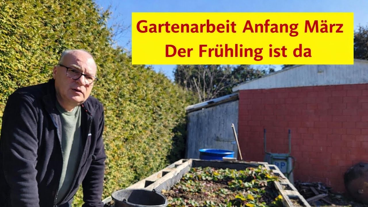 Gartenarbeiten Ende Februar / Anfang März / Erdbeeren , Knoblauch , düngen und mehr...