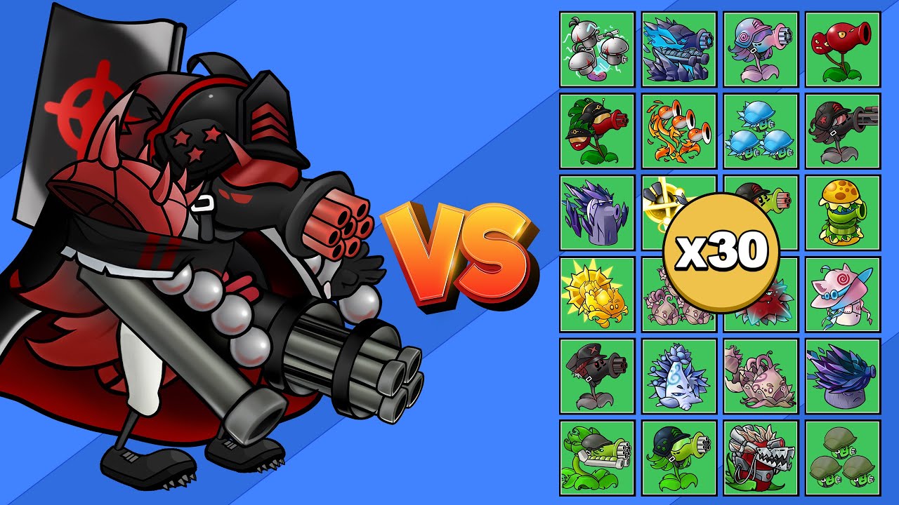 GUISANTRALLADOR DEFINITIVO vs TODAS LAS PLANTAS X30 | PvZ Fusion DLC