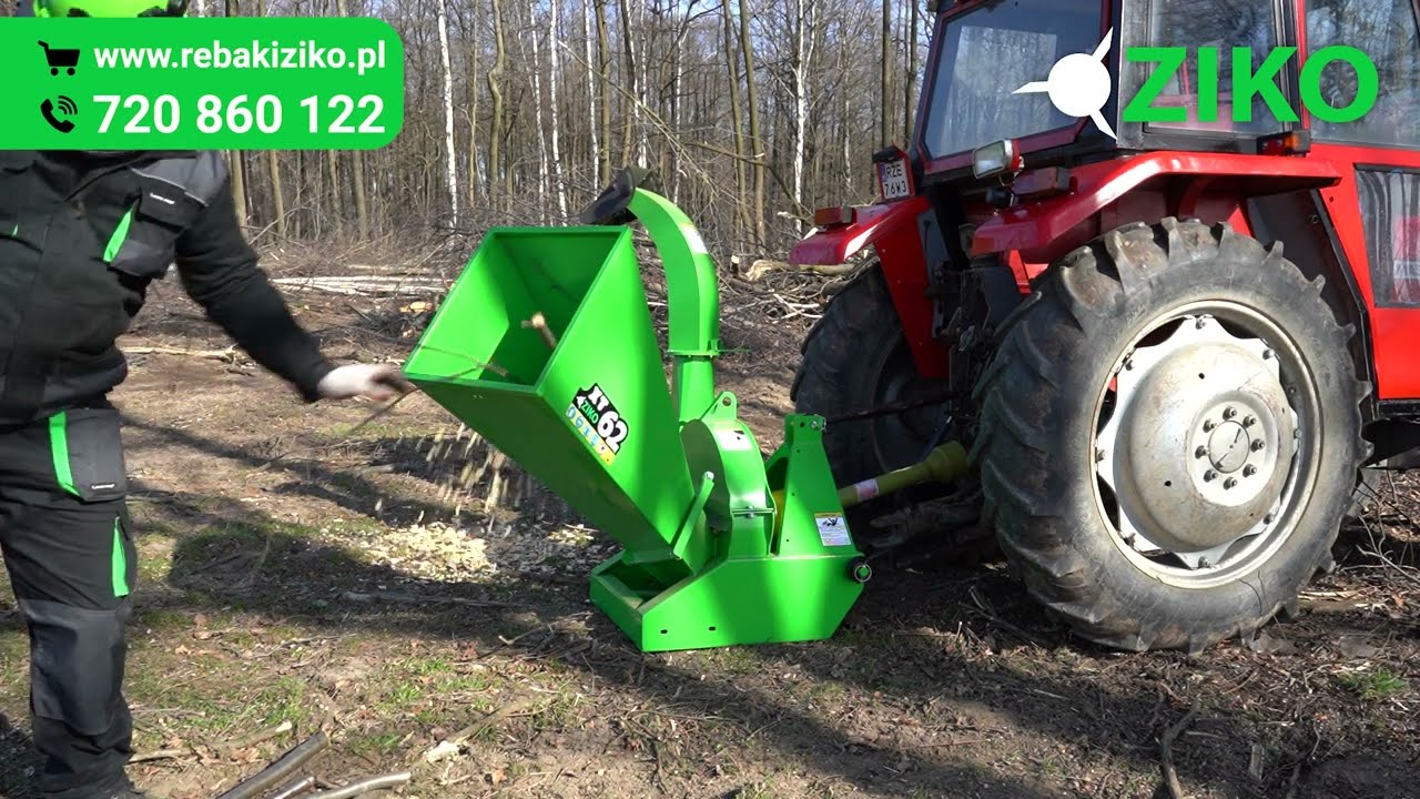 Na wióry ! :) zrębka idealna :) Zielony rębak tarczowy 𝙕𝙄𝙆𝙊 XT-62 🙂