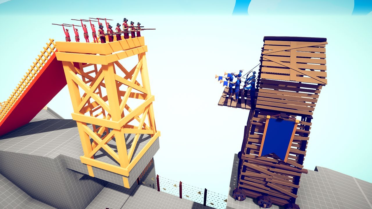 Wooden Tower Vs Secret Tower | Totally Accurate Battle Simulator TABS
