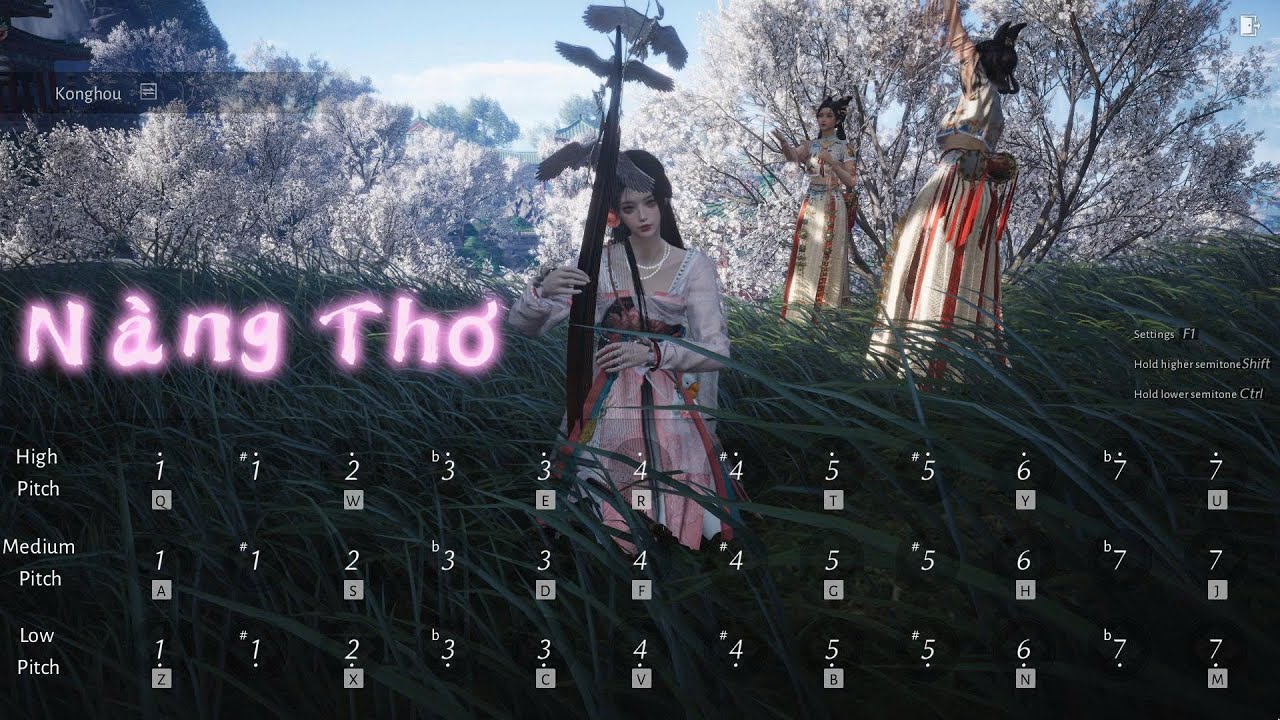 Where Winds Meet Instruments Konghou | Nàng Thơ | VN Theme Song