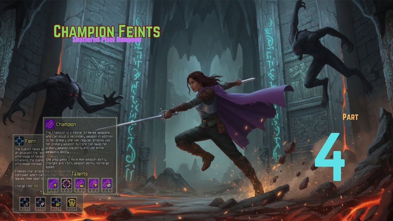 Shattered Pixel Dungeon Duelist Champion Feints True Ending Gameplay SFX (Part 4)