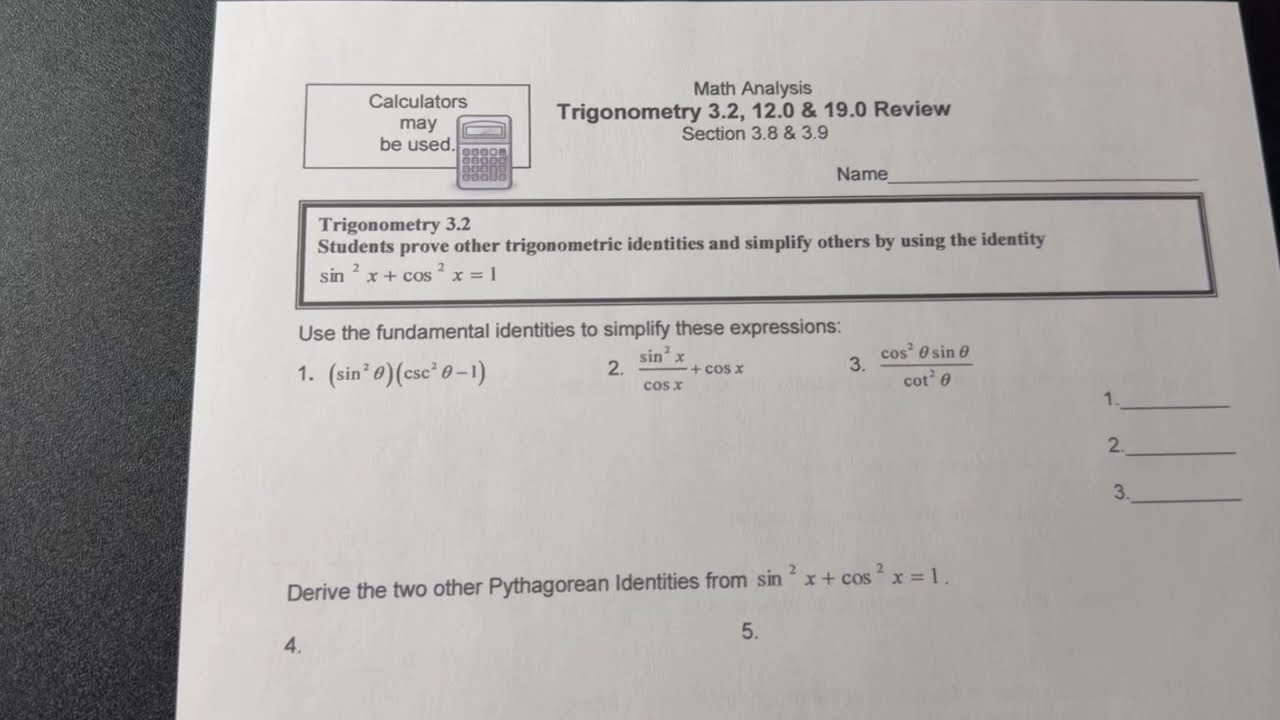 M3 Identities Review