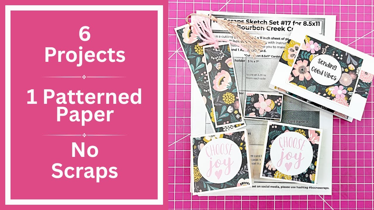 Craft Fair Projects with No Scraps Sketch Set 17 - 6 Small Gift Projects Using 8.5 x 11 Papers