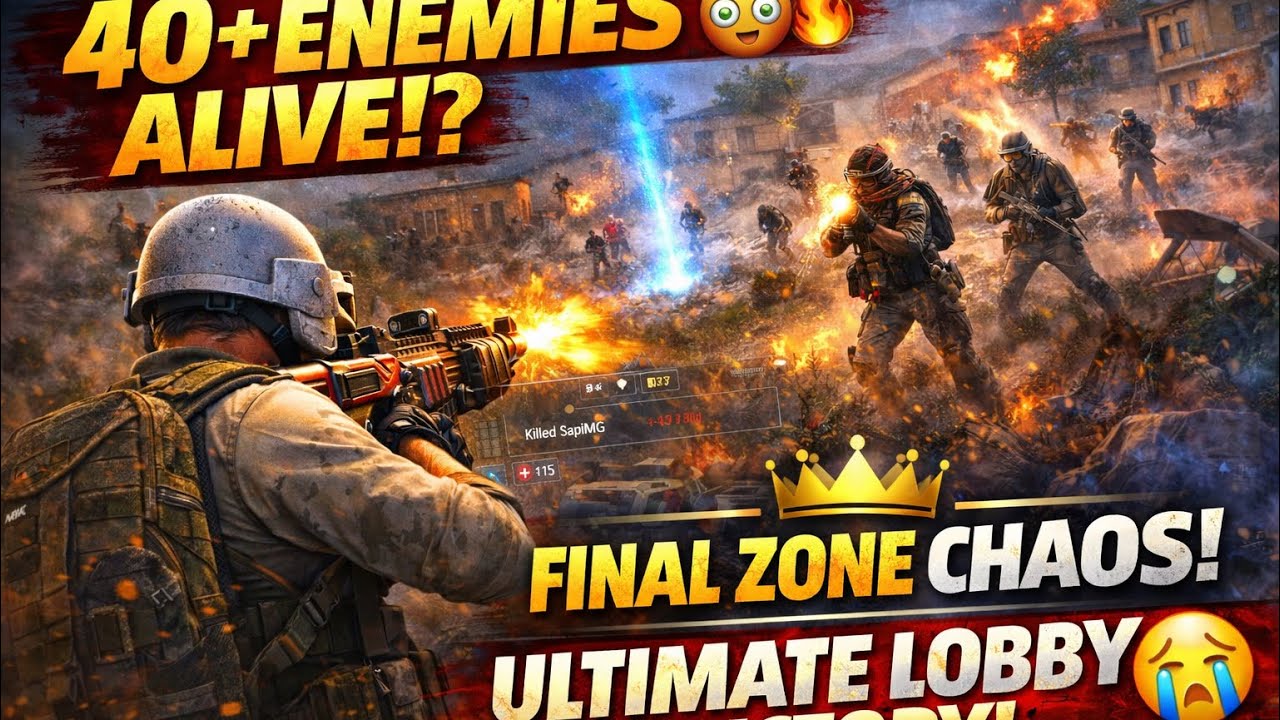 40+ Enemies Alive in Final Zone 😳🔥 Ultimate Lobby IGL Masterclass | BGMI