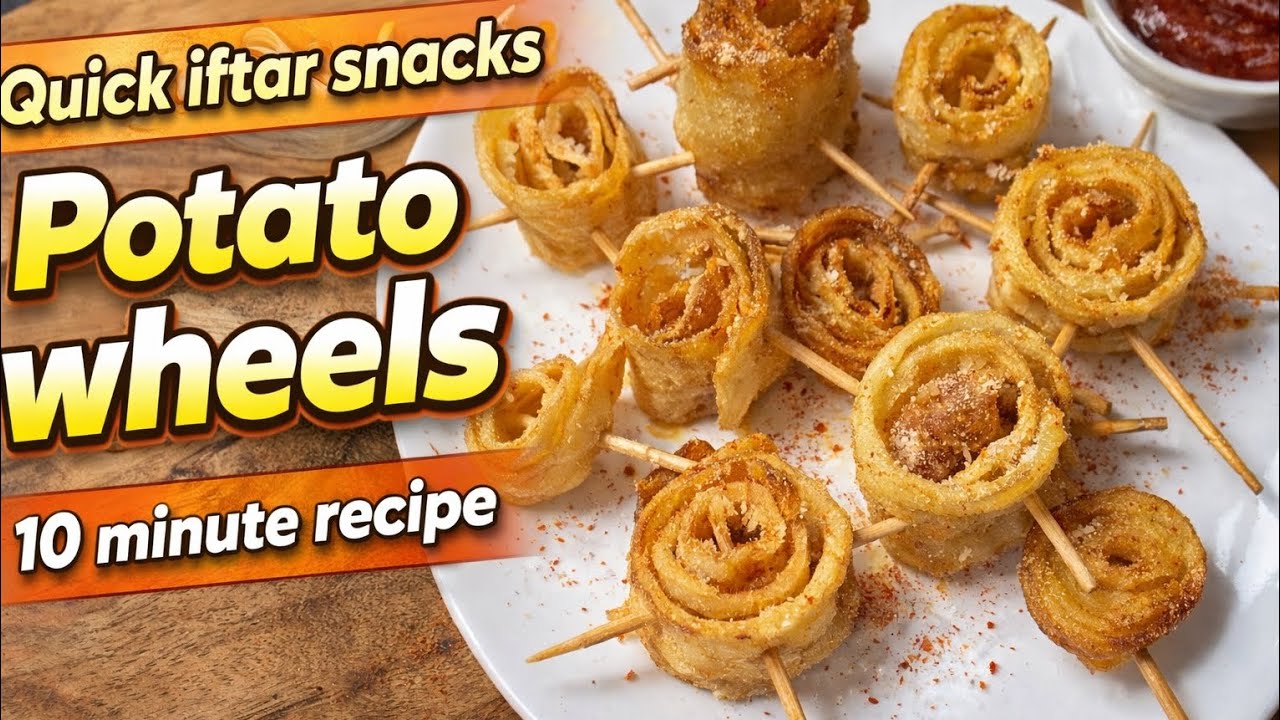 Quick Iftar Snacks | Crispy Potato Wheels | 10 Minute Easy Recipe