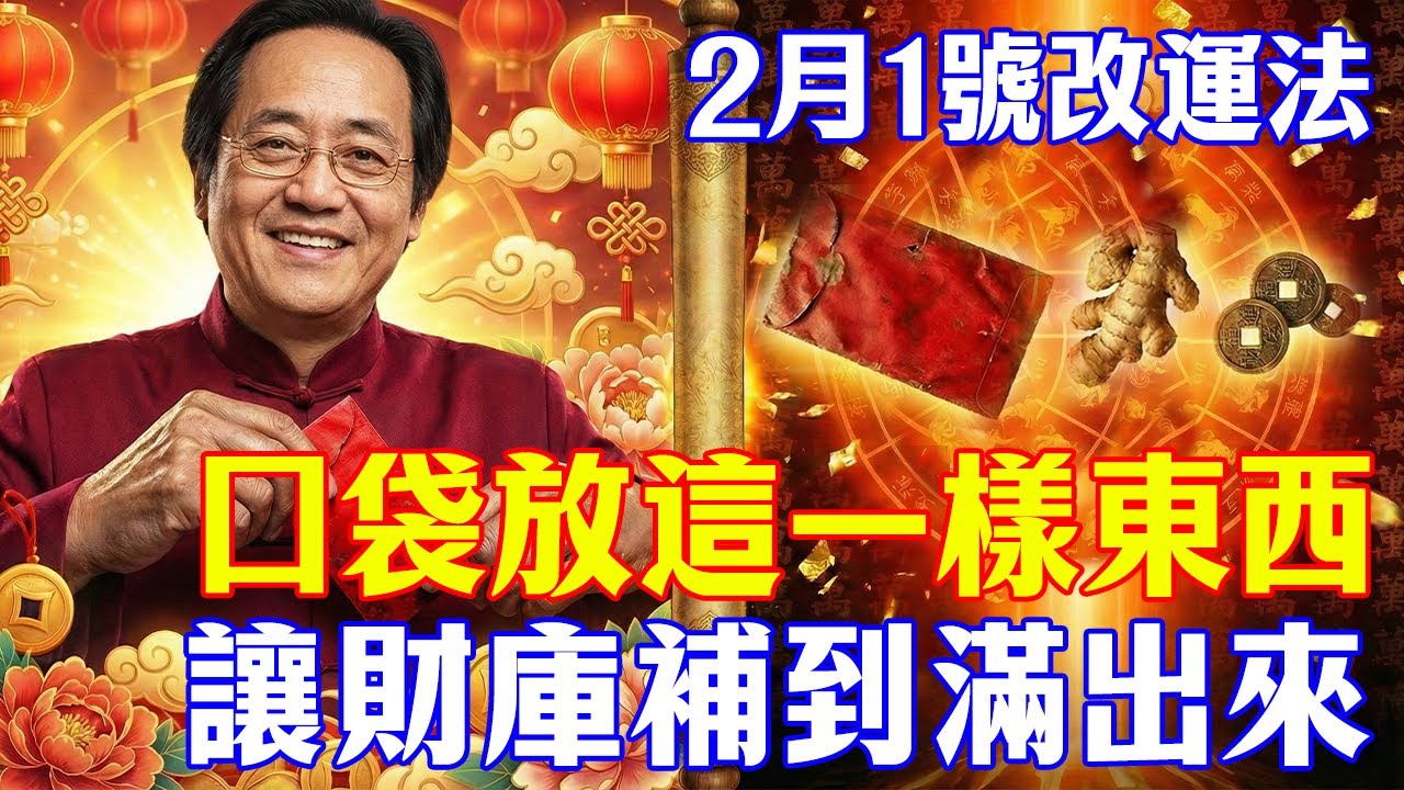 倪海廈：2月1號口袋若不放『這件寶』壓陣，普通人恐難逃財庫大破，錯過再等1年！#倪海廈  #財運 #易經 #轉運 #聚寶包 #招財秘法 #國學智慧