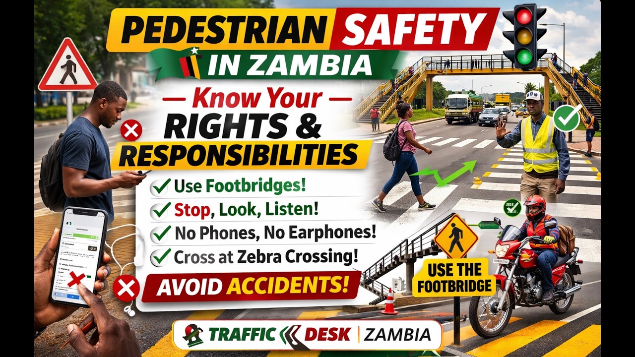 E14: Pedestrian Safety Matters | Traffic Desk Zambia