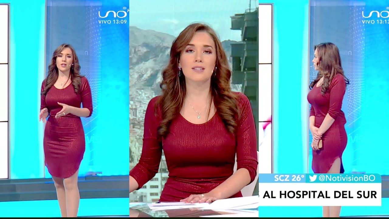 Luciana Acosta vestido rojo