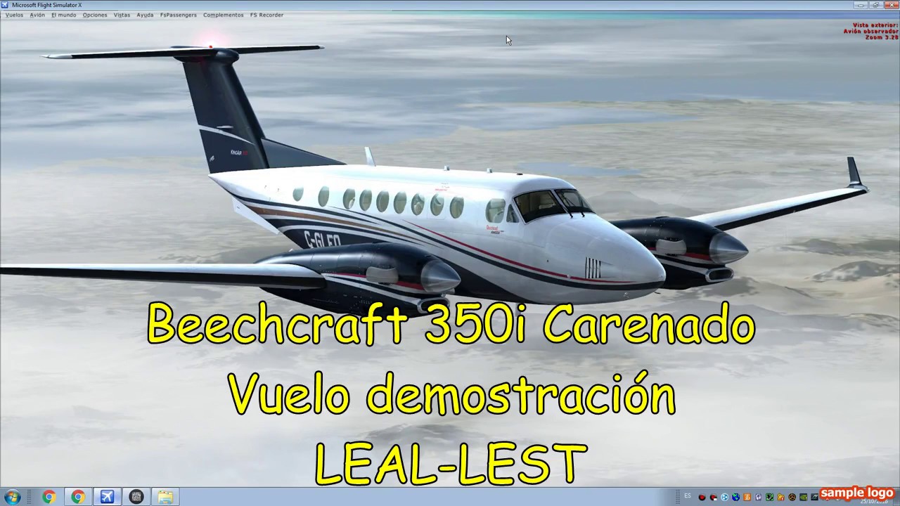 [FSX,P3D] | Vuelo Beechcraft 350i Carenado |Alicante - Santiago