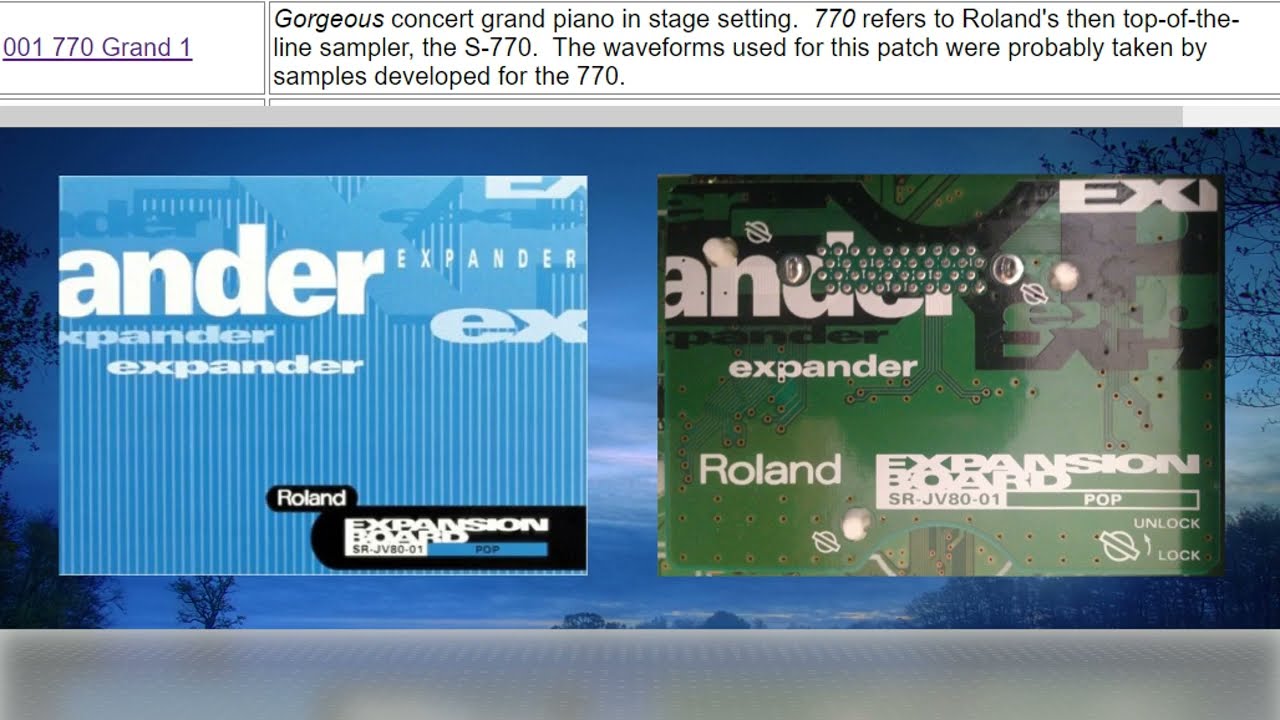 Roland Expansion Board SR-JV80-01 Pop