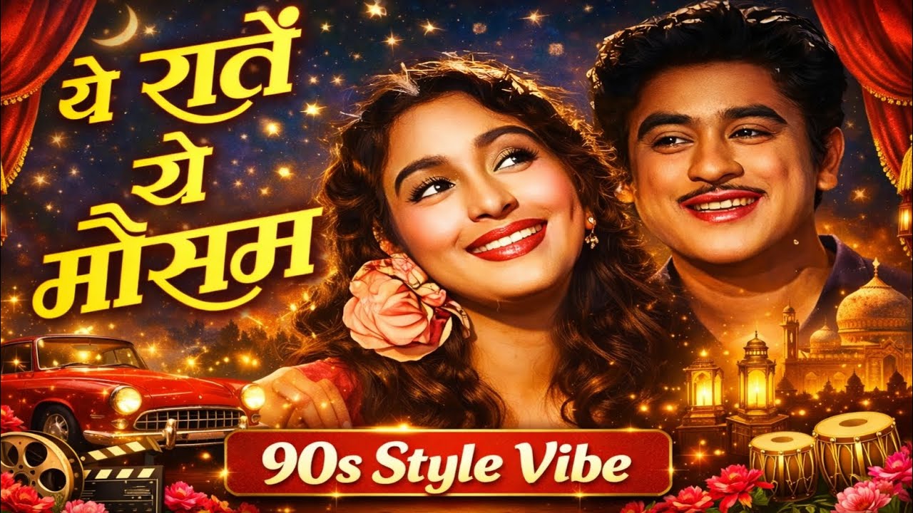 ये रातें ये मौसम | Ye Raatein Ye Mausam Nadi Ka Kinara | 90s Style Vibe | Evergreen Romantic Song