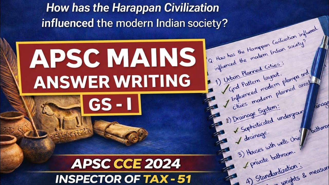 APSC MAINS ANSWER WRITING | GS-I | IVC |