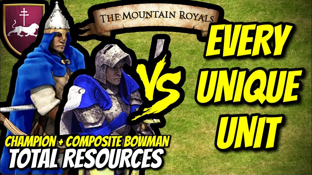ARMENIANS CHAMPION + COMPOSITE BOWMAN vs EVERY UNIQUE UNIT (Total Resources) | AoE II: DE