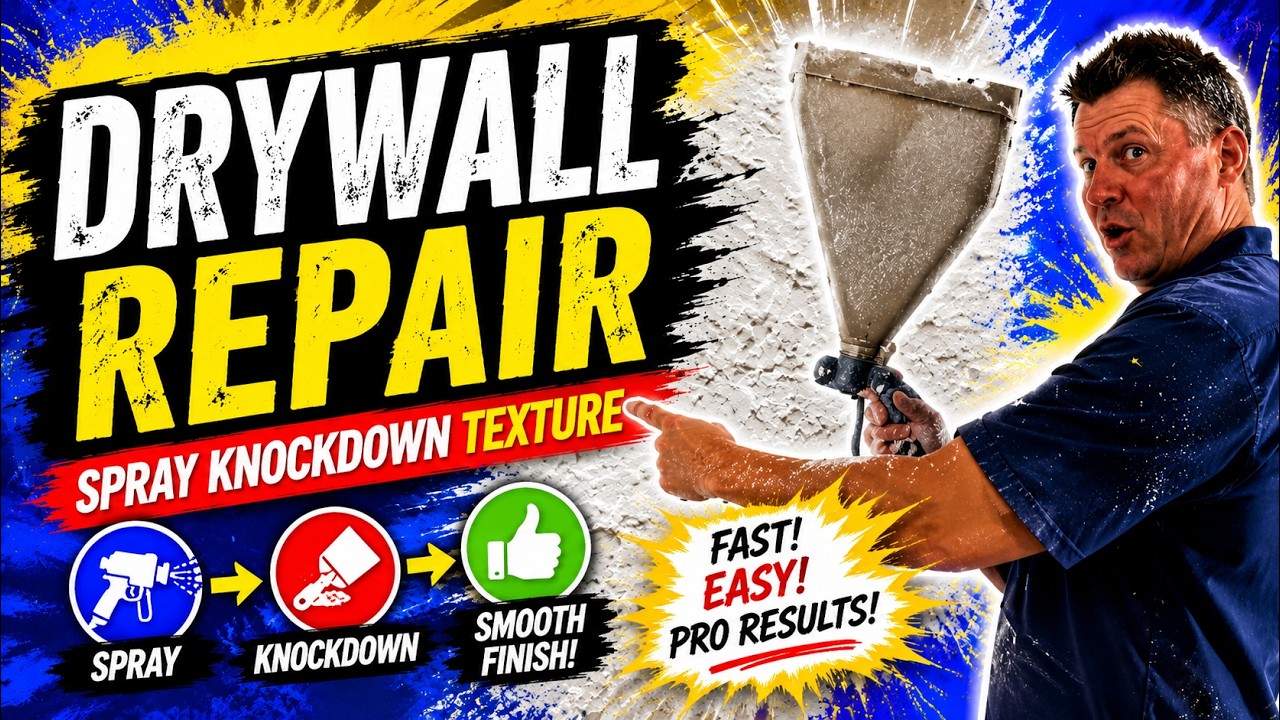 applying knockdown texture tutorial process of spraying knockdown texture using a hopper sprayer