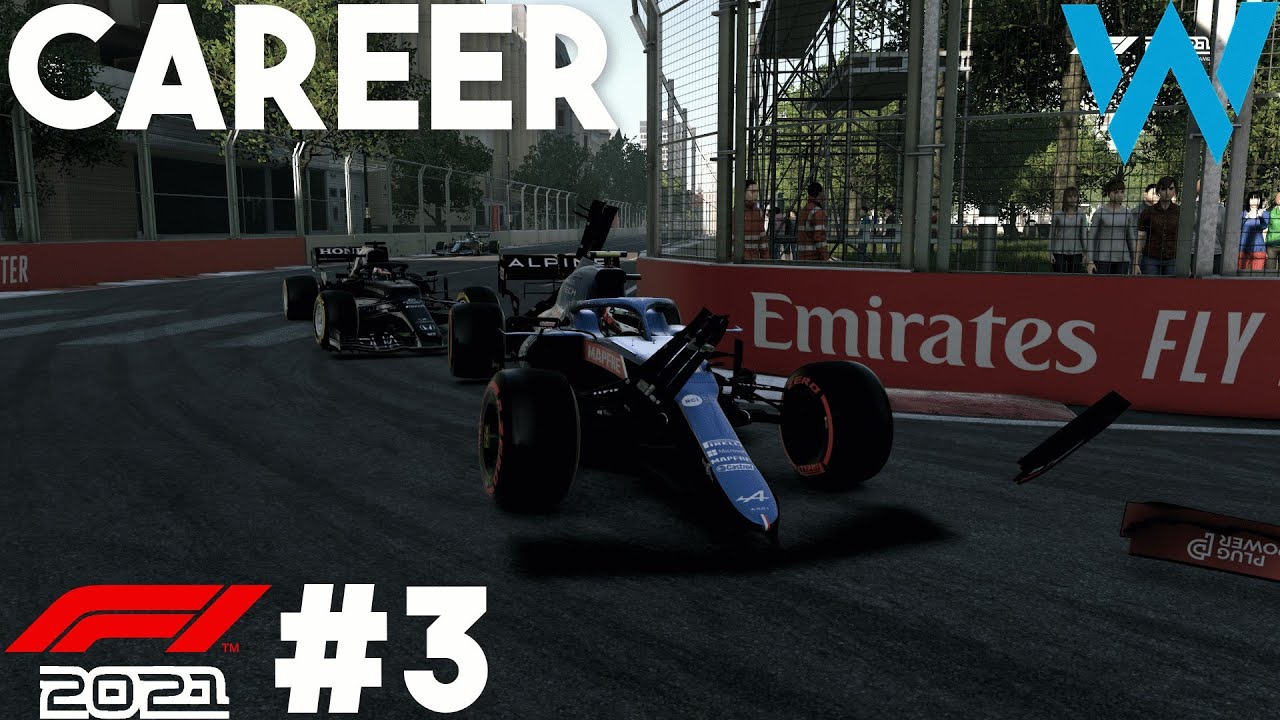ABSOLUTE CARNAGE! 9 FRONT WING CHANGES AT BAKU! F1 2021 Driver Career with Williams Part 3