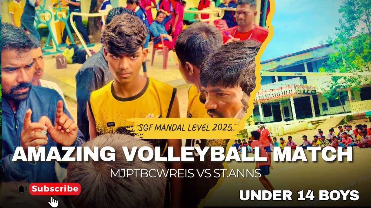 Amazing Volleyball Clash | MJPTBCWREIS vs St. Ann’s | Thrilling Match at Doulthabad 🏐✨ #sports 