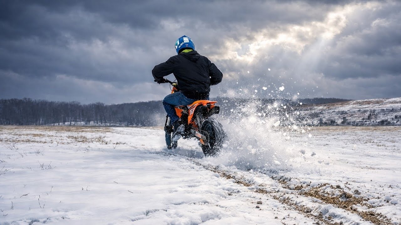 Ultra 125 Pitbike in the SNOW! ❄️🔥 Raw Sound Test + fail