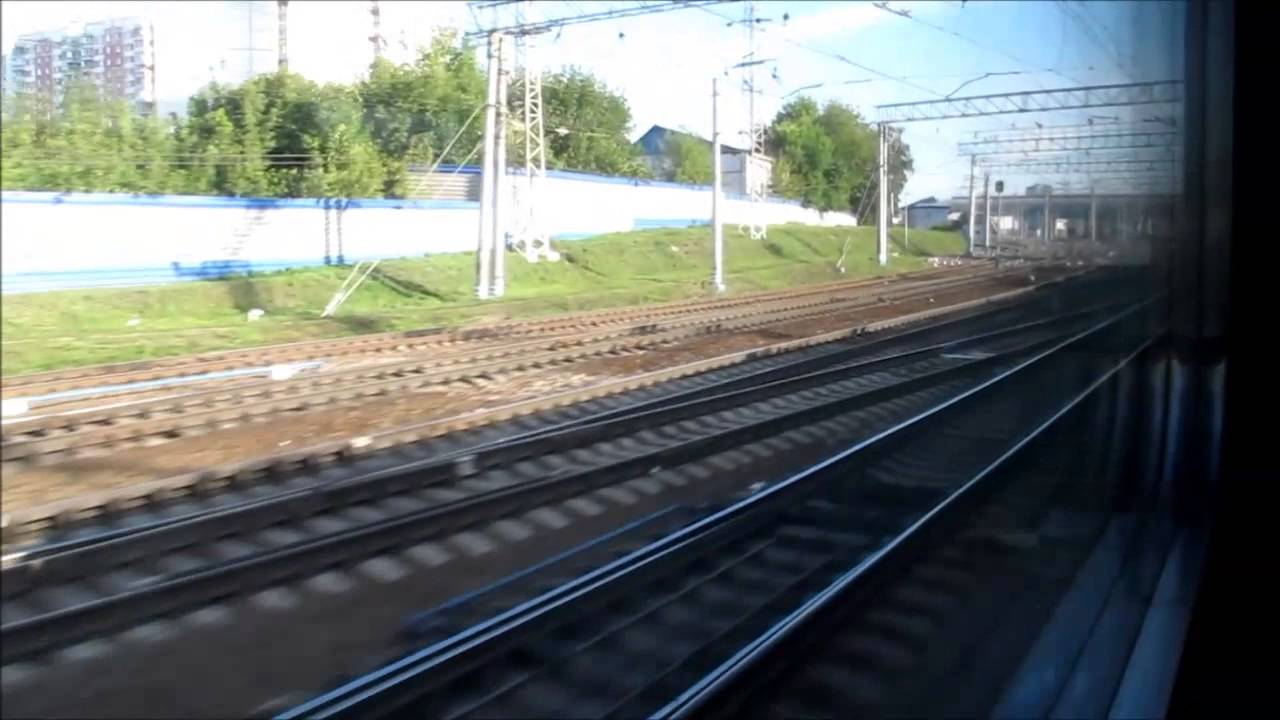 A train ride from Yaroslavsky railway station to Monino station.