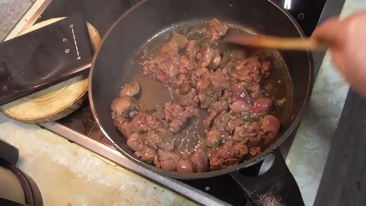 Gebratene H&auml;hnchenleber G&uuml;nstig, schnell, lecker