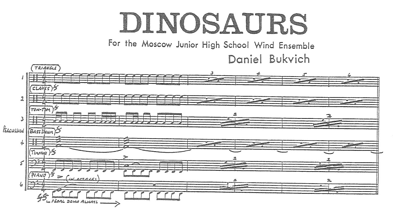 [Score] Daniel Bukvich - Dinosaurs (1991) for wind ensemble