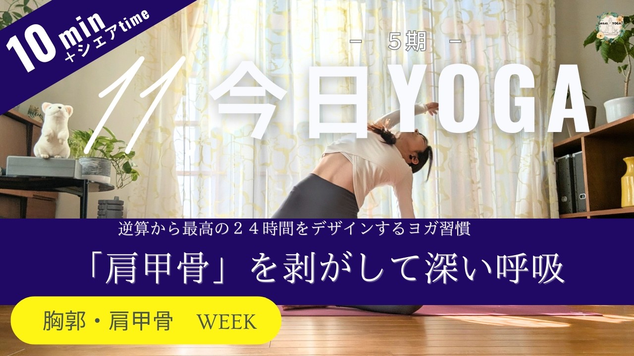 【今日ヨガ｜Day 11】深い呼吸を巡らせる。自律神経を整え「自分のリズム」を取り戻すヨガ　アーカイブ視聴◎