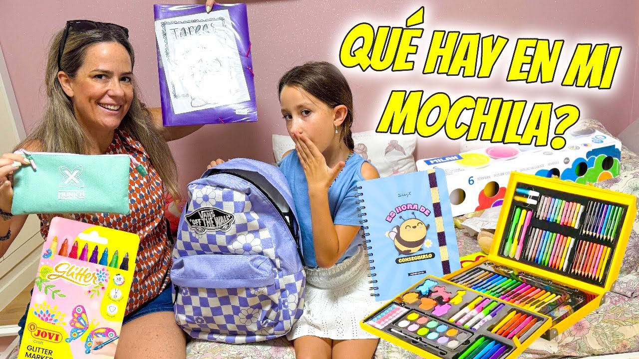 QUE HAY EN MI NUEVA MOCHILA PARA MI PRIMER DIA DE COLEGIO MARTINA DIVERTIGUAY