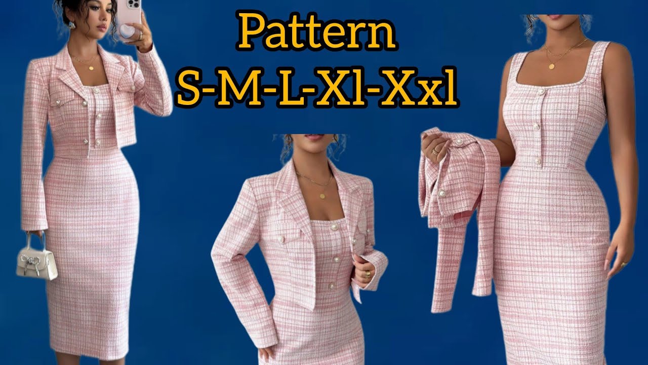 “Master the Art of Pattern Making for This Chic Tweed Dress – Don’t Miss Out!”