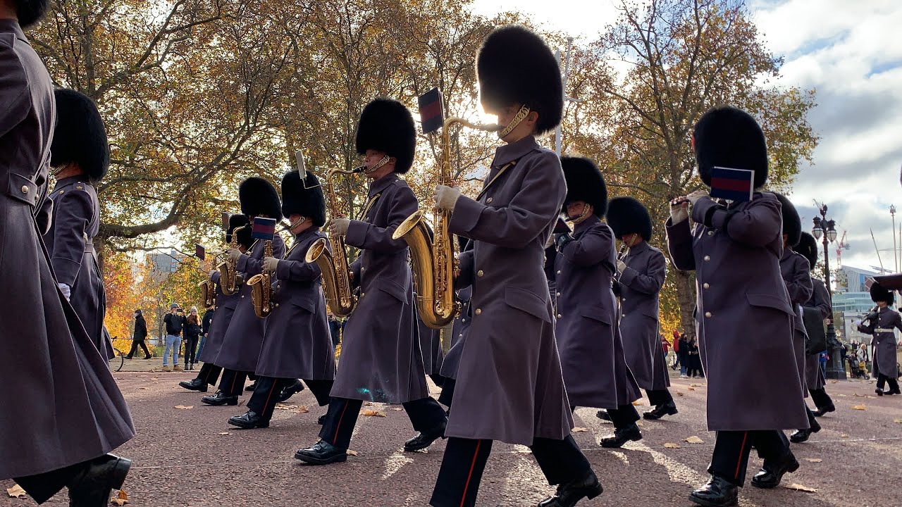 British Army Band Colchester and The Band of the Coldstream Guards Changing the Guard
