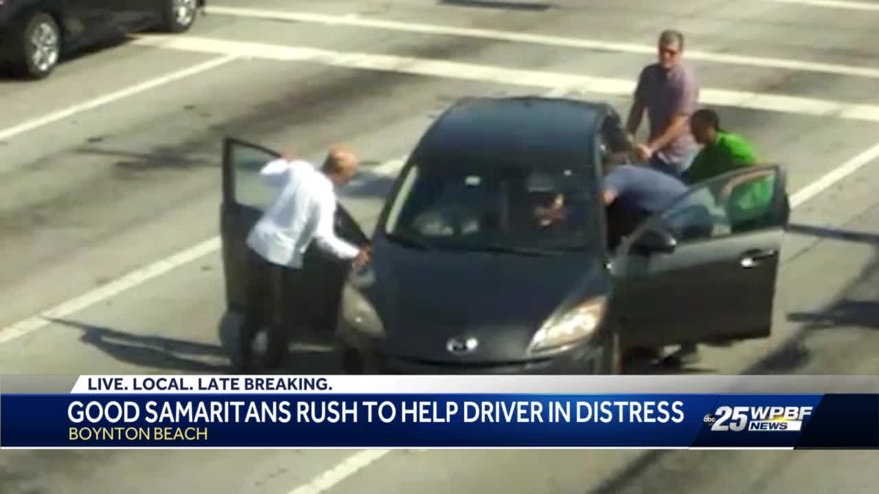 Group of good Samaritans help stop moving vehicle after woman suffers medical episode in Boynton ...