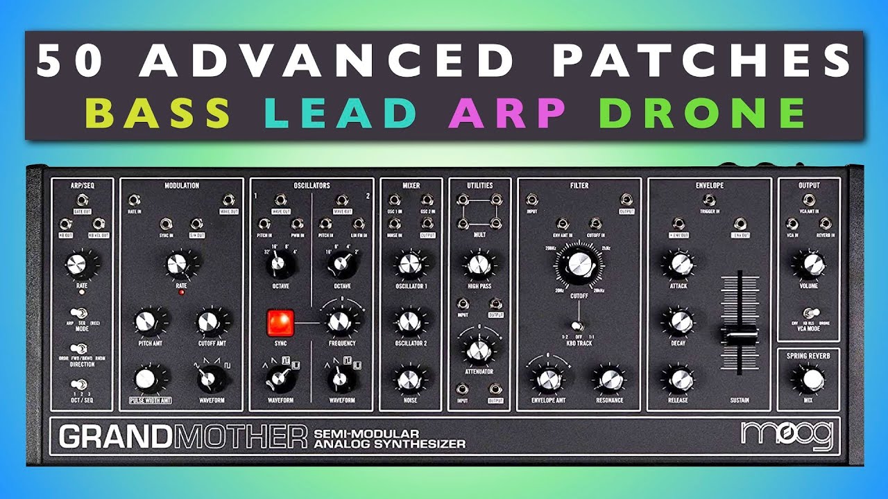 Moog Grandmother: Modular Experimental Patches. Sound Demo